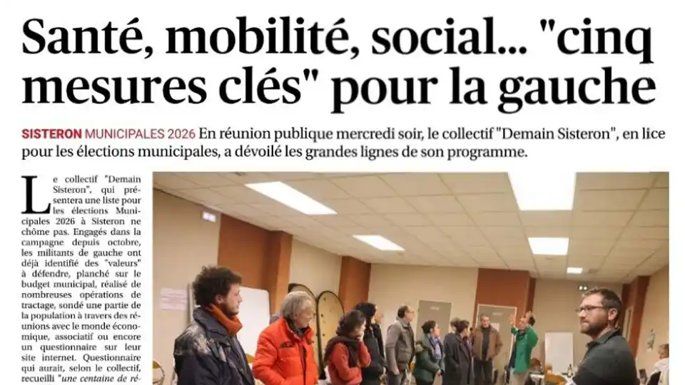 Santé, mobilité, social… « cinq mesures clés » pour la gauche