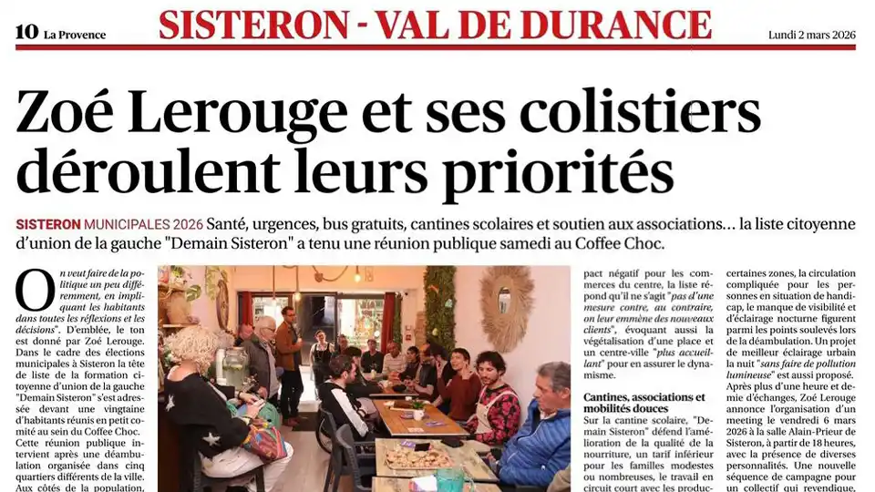 Zoé Lerouge et ses colistiers déroulent leurs priorités