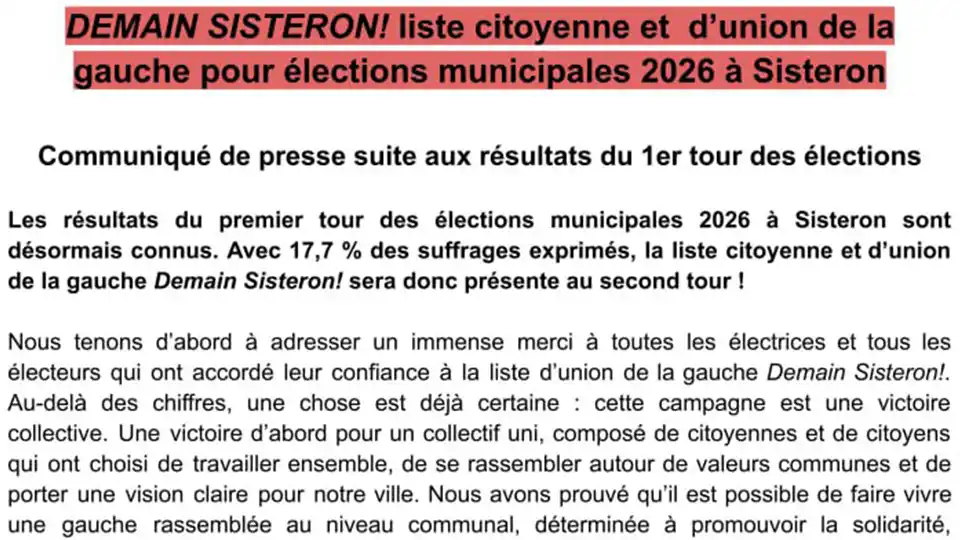Résultats du 1er tour des municipales